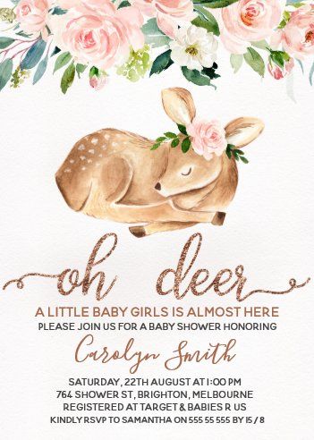 Oh Deer Birthday Party, Deer Birthday Invitations, Deer Birthday Party, Deer Birthday, Deer Baby Shower Invitations, Fishing Birthday Party, Deer Baby Showers, 1st Birthday Party Invitations, Deer Baby