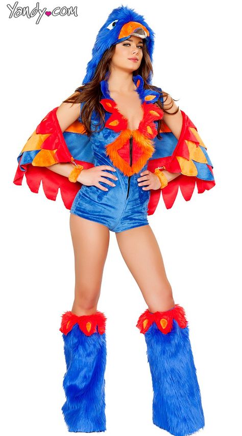 Pin for Later: 51 Halloween Costumes That Should Never Be Sexy Parrot No way does this have the slightest chance of winning best costume. Yandy Costumes, Girls Period, Collage Student, Costumes For Teenage Girl, Parrot Costume, Best Group Halloween Costumes, Curl Products, Characters Halloween, Popular Halloween Costumes