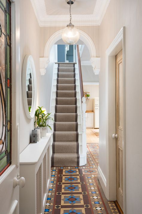 Edwardian Staircase, Edwardian House Interior, Victorian Terrace Hallway, Terraced House Interior, Edwardian Hallway, Terrace House Interior, Cottage Hallway, Victorian Hallway, Victorian Terrace House