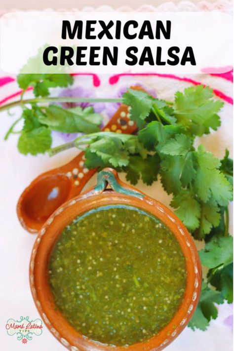 Salsa For Street Tacos, Green Salsa Recipe Tomatillos, Authentic Salsa Verde Recipe, Homemade Mexican Salsa, Mexican Salsa Verde, Green Salsa Recipe, Green Pozole, Tomatillo Recipes, Latino Recipes