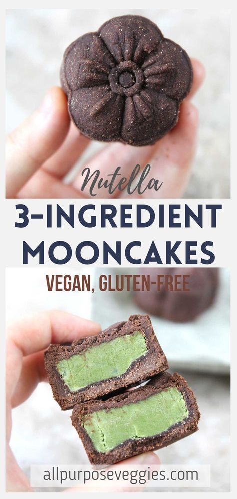 If you’re looking to upgrade your mooncakes to the next level, this chocolate hazelnut flavored Chocolate Mooncakes Recipe may be your answer. Made with just 3 ingredients, chocolate hazelnut spread (Nutella or Nutiva), coconut flour, and filling of choice, these delicious chocolate mooncakes take less than 30 minutes to make and bake! #mooncake #vegancakes #glutenfreecakes Mooncakes Recipe Easy, Moon Cake Gluten Free, Mooncake Filling Recipe, Vegan Moon Cake, Moon Cakes Recipe, Chocolate Mooncakes, Vegan Mooncake Recipe, Moon Cake Recipe, Mooncakes Recipe