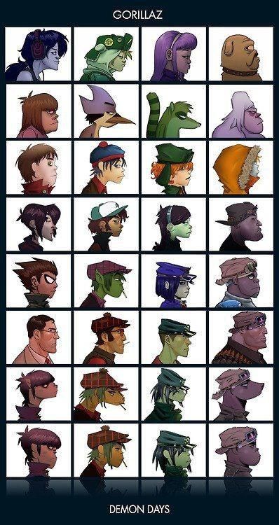 Fandom Days Gorillaz Art Style, Gorilla Band, Gorillaz Demon Days, Jamie Hewlett Art, Gorillaz Fan Art, Demon Days, Jamie Hewlett, Gorillaz Art, 17th Century Art