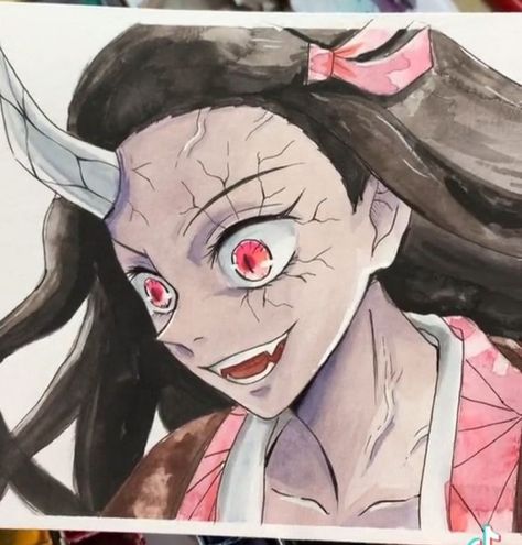 Nezuko Demon Form Drawing, Demon Slayer Nezuko Drawing, Nezuko Drawing Sketch, Nezuko Demon Form, Drawing Nezuko, Nezuko Drawing, Kakashi Drawing, Demonslayer Nezuko, Demon Form