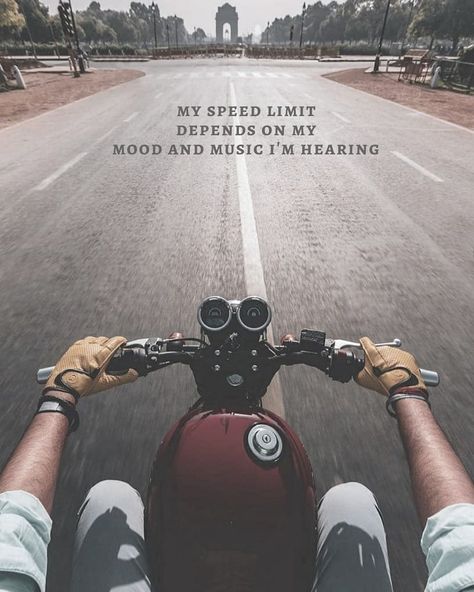 32.3k Likes, 75 Comments - Rajan Mourya (@indian_royal_enfield) on Instagram: “🔥🔥🔥🔥🔥 . . . . . . . . . . . . . . . . . . . . . . . . . . #motivation #motivationmonday…” Caption For Pic With Bike, Biker Quotes Attitude, Riding Quotes Motorcycle, Bike Riders Quotes, Caption For Bike Riders, Car Lovers Quotes, Riders Quotes, Car Ride Quotes, Bike Captions Instagram