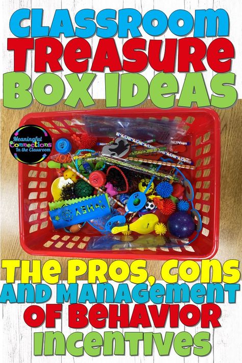 Are you thinking of implementing a classroom treasure box as an incentive for good behavior? Here are the pros and cons for using a treasure box, as well as ideas for managing one and keeping it stocked with affordable goodies! Kindergarten Treasure Box Ideas, Treasure Chest Ideas For Classroom, Preschool Treasure Box Ideas, Teacher Treasure Box Ideas, Diy Prize Box For Classroom, Classroom Treasure Box Ideas, Classroom Prize Box Ideas, Treasure Box Ideas For Classroom, Prize Box For Classroom