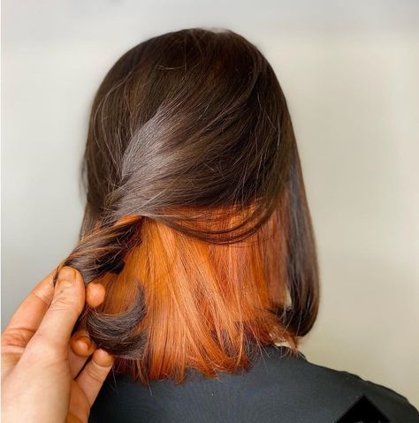 Hair Color Ideas For 2023, Hair Dyed Underneath, Underneath Hair Color Ideas, Underneath Hair Color, Hidden Hair Color, Peekaboo Hair Colors, Color Block Hair, Yellow Hair Color, Best Hair Dye