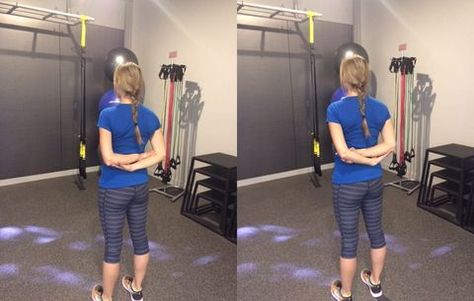 Back bound hand stretch Shoulder Pain Exercises, Hand Stretch, Posture Fix, Shoulder Stretches, Tight Shoulders, Neck Exercises, Posture Exercises, Mobility Exercises, Better Posture