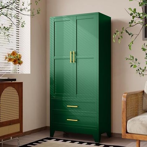 Laundry Room Green, Partition Storage, Wardrobe Storage Cabinet, Metal Storage Cabinet, Drawers For Bedroom, Closet Cabinet, Home Office Kitchen, Armoires & Wardrobes, Freestanding Storage