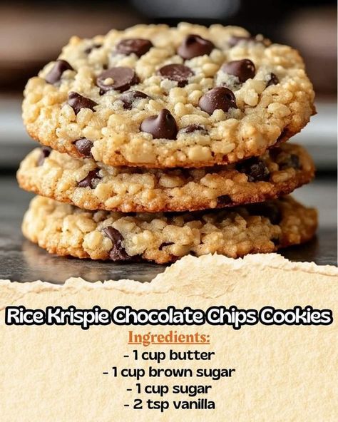 Authentic Cajun Recipes and Southern Recipes also lagniappe | RICE KRISPIE CHOCOLATE CHIP COOKIES | Facebook Rice Krispie Chocolate Chip Cookies, Rice Krispie Chocolate, Rice Krispie Cookies, Authentic Cajun Recipes, Cajun Recipes Authentic, Chocolate Rice Krispies, Chocolate Chip Cookies Ingredients, Bar Cookies, Cajun Recipes