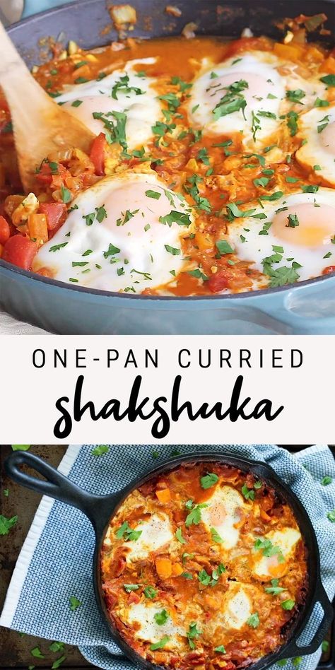 Easy Shakshuka Recipe, Resep Vegan, Shakshuka Recipes, Healthy Recipe Videos, Picky Eater Recipes, Poached Eggs, Healthy Meal Prep, Easy Healthy Recipes, Recipes Easy