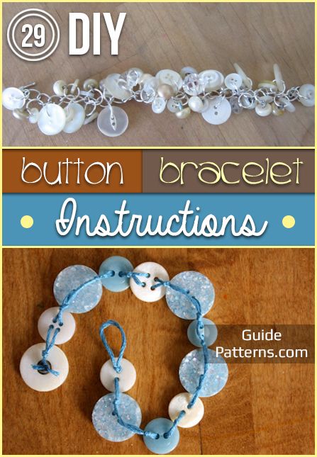 29 DIY Button Bracelet Instructions | Guide Patterns How To Make Button Bracelets, How To Make A Button Bracelet, Button Bracelets Diy How To Make, Button Bracelet Diy, Button Jewelry Diy, Jewelry Journal, Button Tree Art, Bracelet Instructions, Make Your Own Buttons