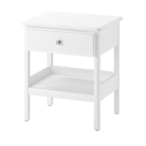 33 Best Bedside Tables and Nightstands (2021) | Architectural Digest Ikea Tyssedal, Ikea Bedside, Bedside Table Ikea, Interior Ikea, White Bedside Table, Ikea Hemnes, Painted Drawers, Drawer Inserts, White Chests