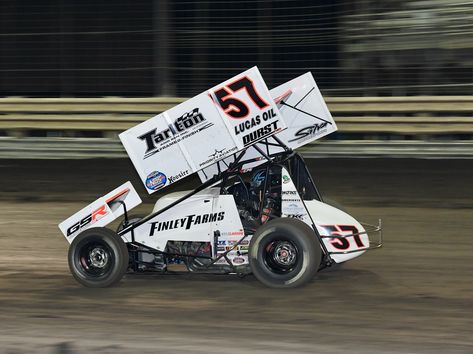 Kyle Larson ran his sprint car win streak to five in a row Saturday by sweeping the weekend with the World of Outlaws NOS Energy Drink Sprint Car Series. World Of Outlaws Sprint Cars, Nos Energy Drink, Garage Lockers, Dirt Track Cars, Win Streak, Sprint Car Racing, Kyle Larson, Five In A Row, Car Quotes