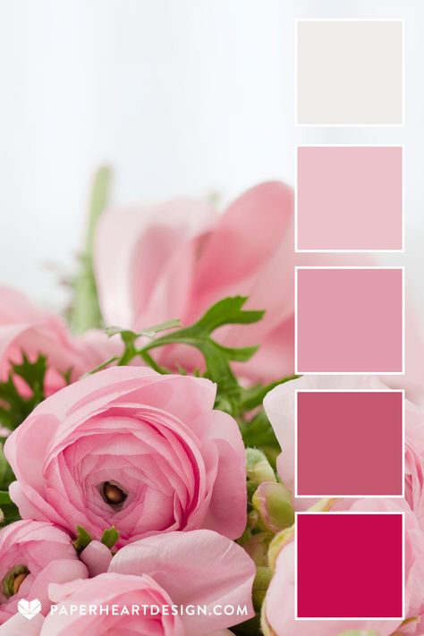 This pink and teal, floral inspired color palette is one of hundreds of expertly designed color schemes on our blog! The Pretty in Pink color palette collection full of inspiration for your next design project, wedding colors, interior design, branding project, nail art, and more! #colorpalette #colorscheme #color #colourpalette #colorinspiration #graphicdesign #weddingcolors #interiordesign #branding #design #fashion #hexcode #pink #flowers #floral Pink Wall Color Palette, Love Color Palette Colour Schemes, Color Palette Floral, Color Thesaurus, Colour Pallettes, Podcast Instagram, Pink Scrapbook, Nz Wedding, Be Soft