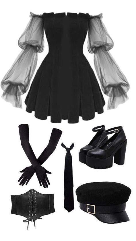 Black Date Outfit, Fancy Lady, Idol Outfit, Medical Outfit, Concert Fashion, Cute Dress Outfits, Fantasy Gowns, Graduation Outfit, Goth Outfits