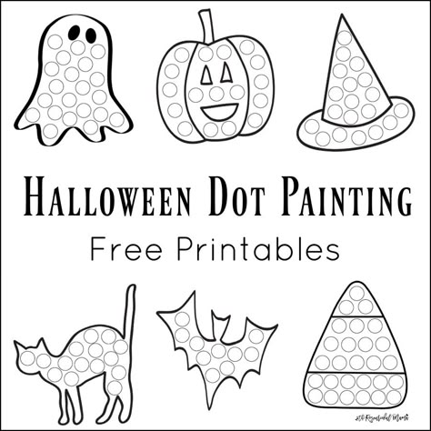 These Halloween Dot Painting worksheets are a fun mess free painting activity… Halloween Dot Painting, Halloween Worksheets Free, Mess Free Painting, Free Halloween Coloring Pages, Halloween Bingo, Halloween Worksheets, Free Printables For Kids, Halloween Preschool, Do A Dot