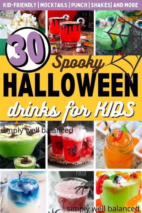 Looking for some fun, spooky, and delicious Halloween drinks for kids? Look no further! Today we are sharing a list of 30 Halloween drink ideas that your kids are sure to love. From green punch to Halloween hot chocolate, these beverages are sure to be a hit at your next Halloween party! Halloween Drink Ideas, Halloween Drinks For Kids, Halloween Drink Recipes, Halloween Punch For Kids, Mocktails Recipes, Punch Halloween, Fun Halloween Drinks, Halloween Party Punch, Drinks For Kids