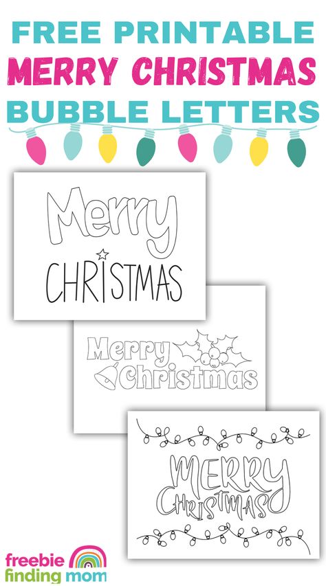 These are free printable Merry Christmas bubble letters. Merry Christmas Lettering Design, Christmas Lettering Design, Lettering Printable, Freebies By Mail, Christmas Letters, Mom Printable, Free Printable Letters, Printable Chore Chart, Christmas Projects Diy