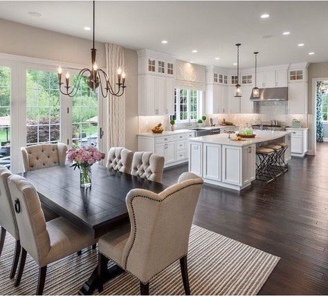 The Best Open Concept Kitchen Design Trends of 2018 #Open #Concept #Kitchen #small #layout #remodel #ideas #anddining Open concept kitchen- living room is perfect for small apartments but it also looks gorgeous in big spaces when the kitchen is connected with the dining room Open Concept Kitchen Living Room, Farmhouse Kitchen Lighting, Kitchen And Dining Room, Kitchen Design Trends, Open Concept Kitchen, Open Kitchen, Beautiful Kitchens, Open Concept, Room Table