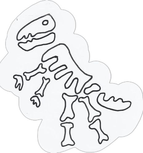 Trex Skeleton Drawing, Dinosaur Template, Bone Drawing, Dinosaur Tracks, Preschool Science Activities, Elementary Learning, Dinosaur Skeleton, Dinosaur Crafts, Extinct Animals