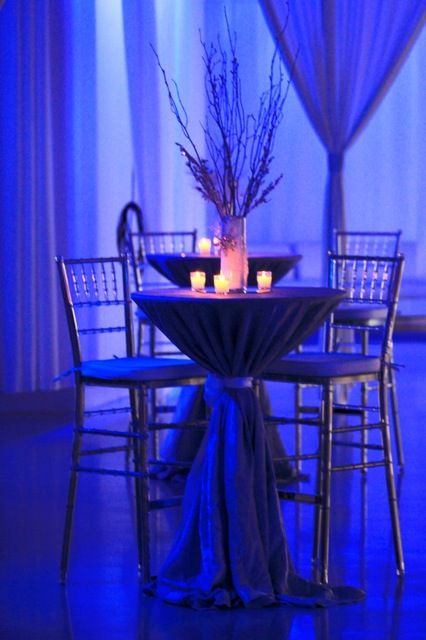 Cocktail Tables at the Winter Wonderland event | Heaven Event Center Corporate Holiday Party Themes, Cocktail Table Decor, Cocktail Party Decor, Cocktail Decoration, Wonderland Events, Corporate Events Decoration, Corporate Holiday Party, Corporate Event Design, Holiday Party Themes