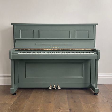 Refinish Piano, Dix Blue, Piano Shop, Painted Pianos, Piano Decor, Old Pianos, Upright Piano, Piano Room, Diy Furniture Renovation