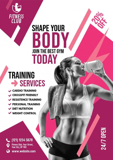 Fitness Poster Design, Gym Business Card, Gym Advertising, Gym Flyer, Gym Posters, Sport Flyer, Fitness Poster, Gym Business, Fitness Event