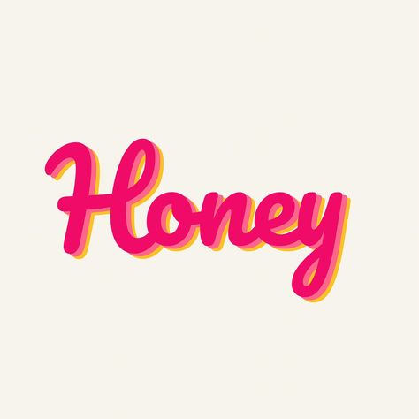 Pink honey typography on off white background vector | premium image by rawpixel.com / busbus Honey Typography, Heart Alphabet, Honey Pink, Off White Background, Honey Drops, Typography Designs, Alphabet Font, Font Alphabet, Letter N