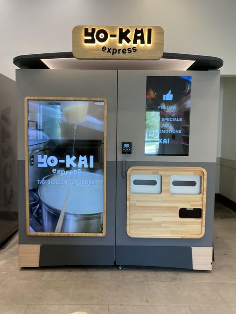 Ramen Vending Machine, Food Vending Machines, Vending Machine Design, Concept Reference, Machine Project, Kpop Shifting, Vending Machine Business, Malay Food, Speculative Design