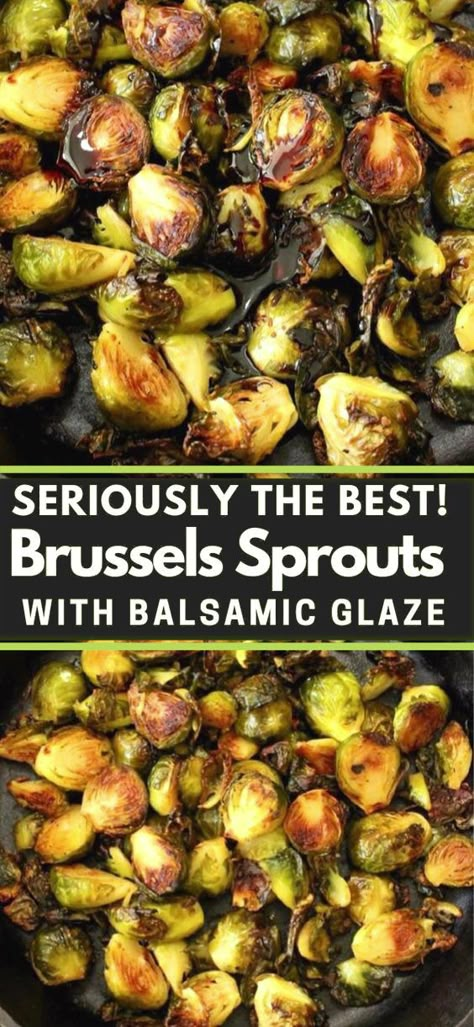 Balsamic Glaze Brussel Sprouts, Best Brussels Sprouts, Brussel Sprouts Recipes Easy, Balsamic Brussels Sprouts, Balsamic Brussel Sprouts, Balsamic Glaze Recipes, Brussel Sprout Recipes Roasted, Roasted Sprouts, Maple Balsamic