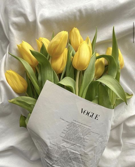 Yellow Theme, Tulip Bouquet, Nothing But Flowers, Yellow Tulips, Flower Therapy, Yellow Aesthetic, Spring Vibes, Tulips Flowers, Tropical Flowers