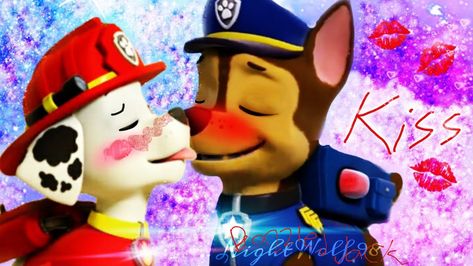 Chase and Marshall are being weird Chase X Marshall, Up Pixar, Paw Art, Marshall Paw Patrol, Chase Paw Patrol, Butterfly Wallpaper Iphone, Floppy Ears, Butterfly Wallpaper, Hamsters