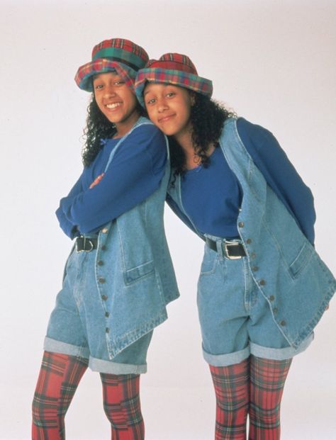 Pin for Later: 32 Perfect Pop Culture Halloween Costumes For Sisters Tia Landry and Tamera Campbell From Sister, Sister Costumes For Sisters, Halloween Costumes For Sisters, Brother Sister Halloween Costumes, Sisters Tv Show, Tamara Mowry, Sister Halloween Costumes, Tia And Tamera Mowry, Throwback Outfits, Sister Costumes