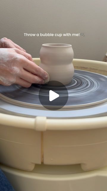 Grace ✿ HODU pottery on Instagram: "Throwing more bubble cups. 🫧 I love the way glazes break on this particular cup shape, so here to more glaze experiments once these are fired! 😆
•
•
•
#pottery#handmadepottery#ceramics#handmadeceramics#potterylife#potterylove#potterystudio#potterywheel#wheelthrown#wheelthrownpottery#shimpo#ceramicist" Wheel Throwing Techniques, Bubble Glazing Pottery, Bubble Cup Ceramic, Easy Pottery Throwing Ideas, Bubble Mug Pottery, Pottery Ideas Wheel Thrown Beginner, Pottery Mug Glaze Ideas, Wheel Pottery Ideas Beginner, Throwing Pottery For Beginners