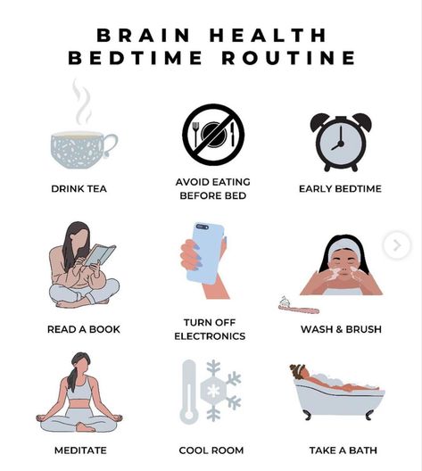 Calming Bedtime Routine, Brain Memory, Self Care Bullet Journal, Relaxation Techniques, Improve Sleep Quality, Healthy Lifestyle Inspiration, Bedtime Routine, Improve Sleep, Night Routine