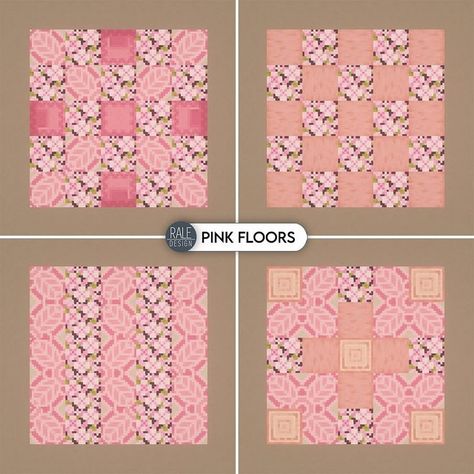 Minecraft Pink Floor Designs, Cute Minecraft Interior, Minecraft Spiral Staircase, Minecraft Wall, Mc Ideas, Mc Builds, Rumah Minecraft Sederhana, Minecraft Structures, Minecraft Banner Designs