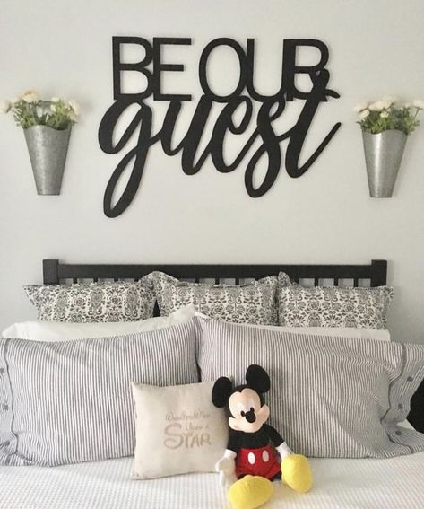 Clean Mind, Guest Room Sign, Guests Room, Be Our Guest Sign, Disney Room, Pin Display, Disney Rooms, Guest Bedroom Decor, Extra Bedroom