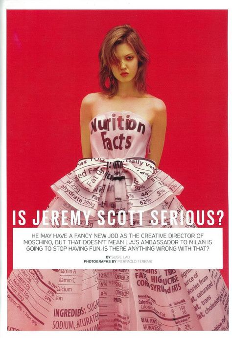 Moschino Editorial, Hype Fashion, Lindsey Wixson, White Candy, Jeremy Scott, New Job, Creative Director, Official Store, Moschino