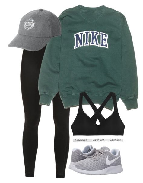 "basketball game." by ainlsley ❤ liked on Polyvore featuring NIKE, Victoria's Secret and Calvin Klein Underwear College Outfits Comfy, Nike Looks, College Outfit, Lazy Day Outfits, Lazy Outfits, Sporty Outfits, Athletic Outfits, Back To School Outfits, Nike Outfits