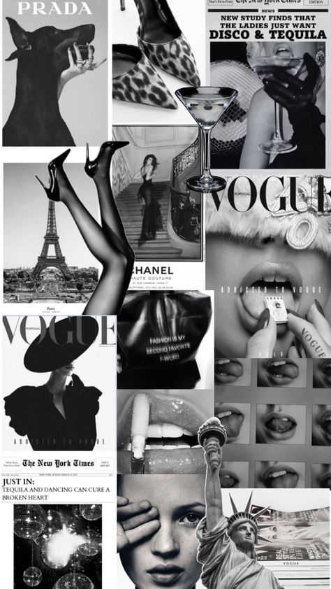 Cool Girl Backgrounds, Vogue Collage Wallpaper, Modeling Wallpaper, Fashion Magazine Collage, Festival Collage, Collage Wallpaper Iphone, Fashion Core, Fashion Aesthetic Wallpaper, Black And White Collage