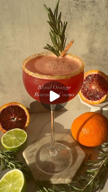 Kristi | Cocktail & Drink Recipes on Instagram: "My favorite season has arrived…. Blood Orange season! (you thought I was going to say holiday season didn’t you 😂.. not yet!)Today we’re making the first of many blood orange cocktails with a Blood Orange Rosemary Cosmo!   1.5 oz Vodka 0.75 oz Orange Liqueur 0.5 oz Rosemary Syrup 0.5 oz Lime Juice 1 oz Blood Orange Juice  Add vodka, orange liqueur, rosemary syrup, lime juice and blood orange juice to a cocktail shaker. Add ice and shake. Strain into a coupe glass and garnish. Cheers!  #cosmo #cocktailrecipes #martini #holidaycocktails #holidaydrinks #cosmopolitan #vodka" Blood Orange Cosmo, Vodka Orange, Blood Orange Cocktail, Cocktail Drink Recipes, Rosemary Syrup, Orange Season, Orange Cocktail, Orange Cocktails, Blood Orange Juice