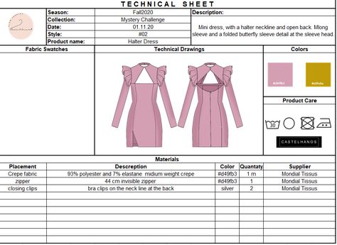 Spec Sheet Fashion Templates, Fashion Technical Sheet, Technical Sheet Fashion, Spec Sheet Fashion, Planner Sewing, Cost Sheet, Product Development Process, Fashion Design Template, Garment Manufacturing