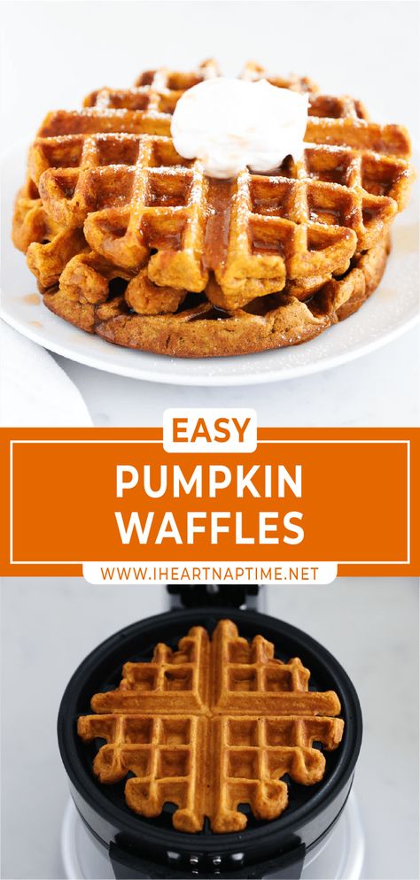 Pumpkin Cinnamon Waffles, Waffle Pumpkin Recipe, Almond Flour Pumpkin Waffle Recipe, Best Pumpkin Waffles, Pumpkin Spice Waffles Easy, Pumpkin Waffle Maker, Waffle Recipe Pumpkin, Easy Pumpkin Waffles Recipe, Gluten Free Pumpkin Waffles Recipe