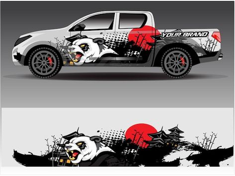 Car Graphics Decals, Car Vinyl Graphics, Racing Background, Car Sticker Ideas, Mini Trucks 4x4, Cool Car Stickers, Car Sticker Design, Graphic Abstract, Truck Paint