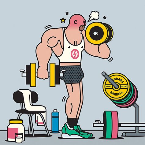 Rami-niemi-itsnicethat-2 Rami Niemi, Gym Art, Sport Illustration, Simple Illustration, Line Illustration, Flat Illustration, Illustration Character Design, Editorial Illustration, Art Journal Pages