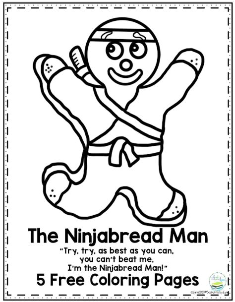 Ninja Bread Man, Ninjabread Man, Gingerbread Story, Man Coloring Pages, Try Try, What Do You Hear, Bingo Set, Bread Man, Man Crafts