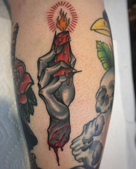 Candlestick Tattoo, Severed Hand, Lightbulb Tattoo, Sacred Tattoo, Wreath Tattoo, Hipster Tattoo, Monster Tattoo, Candle Tattoo, Omerta Tattoo