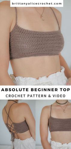 Crochet Top Designs, Crochet Crop Top Outfit, Crochet Bra Top, Crochet Beginner, Crop Top Pattern, Crochet Bra, Crochet Crop Top Pattern, Mode Crochet, Crochet Clothing And Accessories