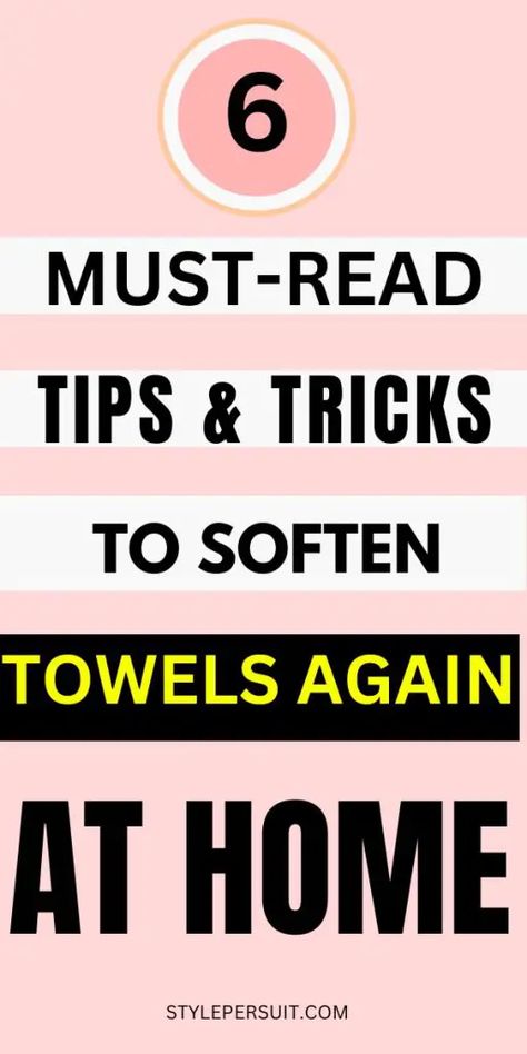 How to Soften Bath Towels (An At-Home DIY Guide) Soften Towels How To, Soften Towels Vinegar Baking Soda, How To Soften Bath Towels, How To Refresh Towels, Soft Towels How To Get, How To Soften Towels In The Wash, Refresh Bath Towels, Refreshing Towels, Stripping Towels