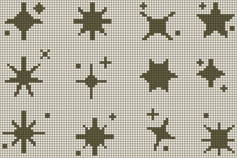 Alpha pattern #148170 | BraceletBook Star Cross Stitch, Crochet Star Pixel Pattern, Star Alpha Pattern Crochet, Crochet Star Graph, Star Pixel Art, Star Alpha Pattern, Star Pattern, Easy Alpha Patterns, Moon Alpha Pattern